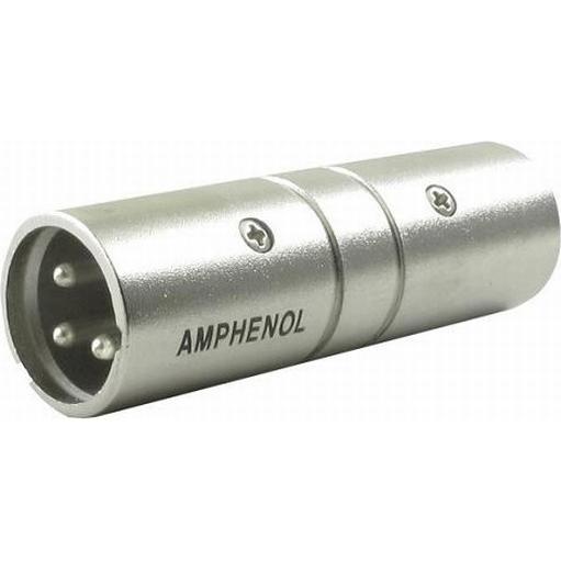 Amphenol XLR Adapter 3 pole male to male, Audio Adapter, Silber