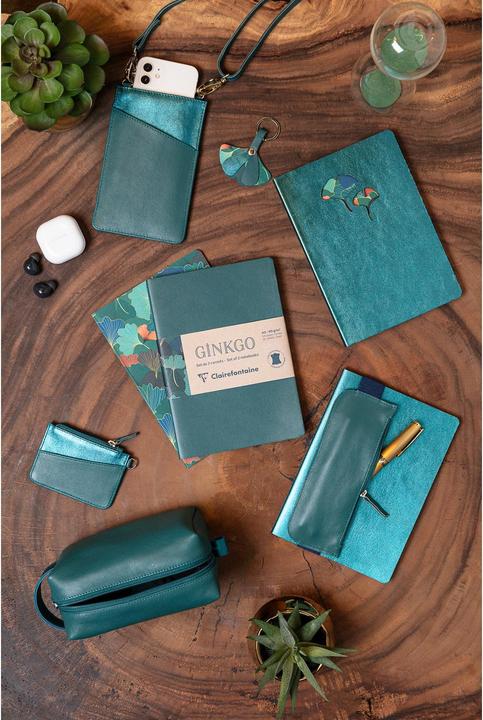 Image du produit Clairefontaine Ginkgo Set 2 Notizhefte (A5, À rayures, Couverture souple)
