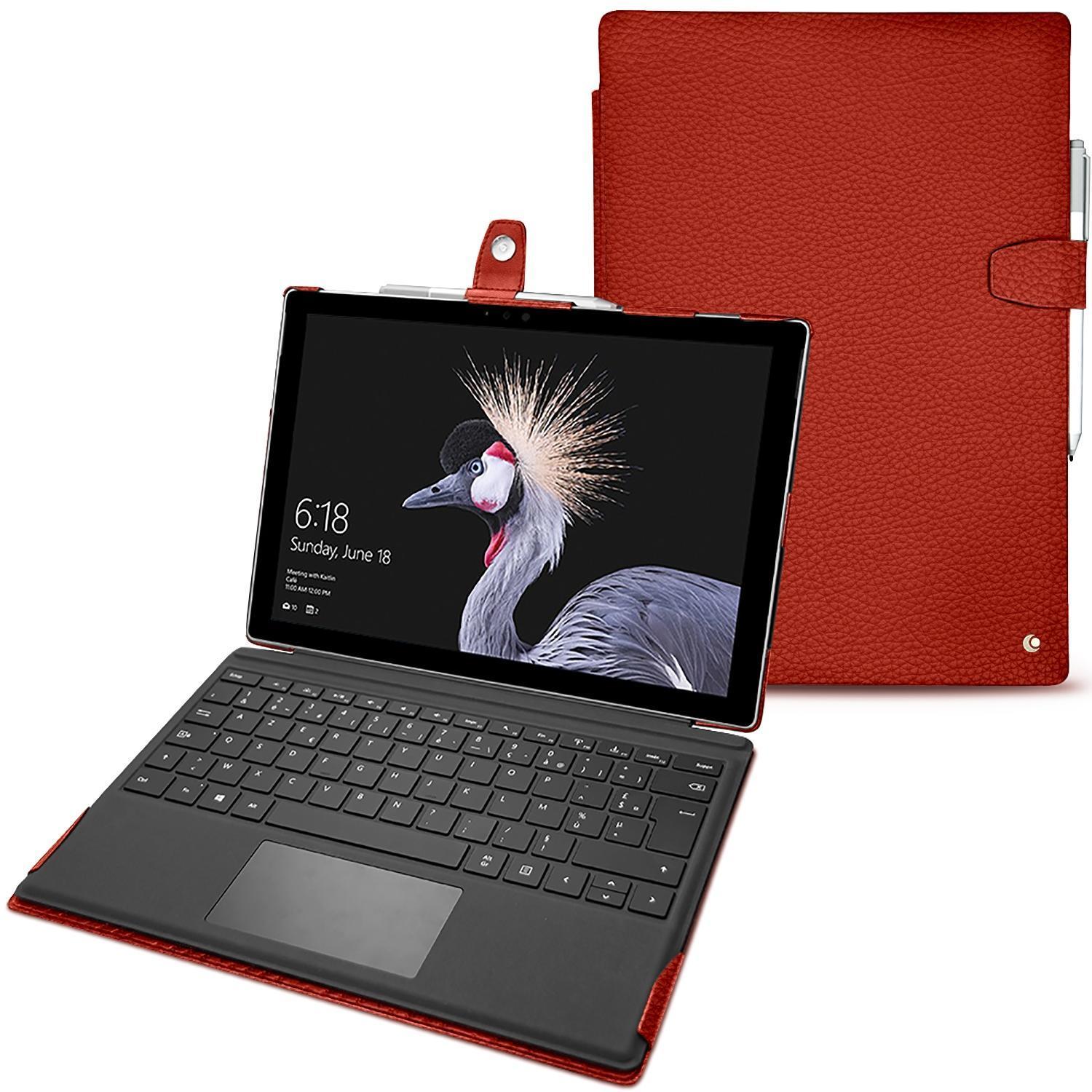Noreve Lederschutzhülle (Surface Pro (2017)), Tablet Hülle, Orange