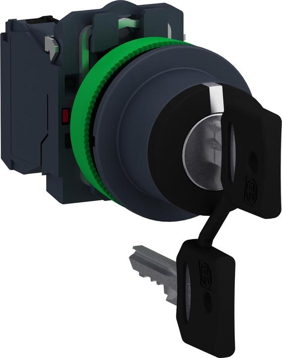 Actual product image Schneider Electric Schneider key switchXB5FG03kompl Flush plastic black 30mm 3