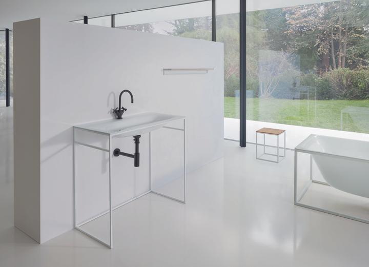 Image du produit Bette Cadre pour lavabo Lux Shape Q011 80x49,5 cm noir mat sans lavabo (495 mm, 800 mm)