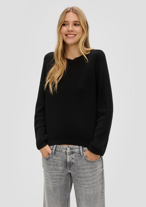 Actual product image s.Oliver Strickpullover Strickpullover mit Dobby-Struktur (XS)