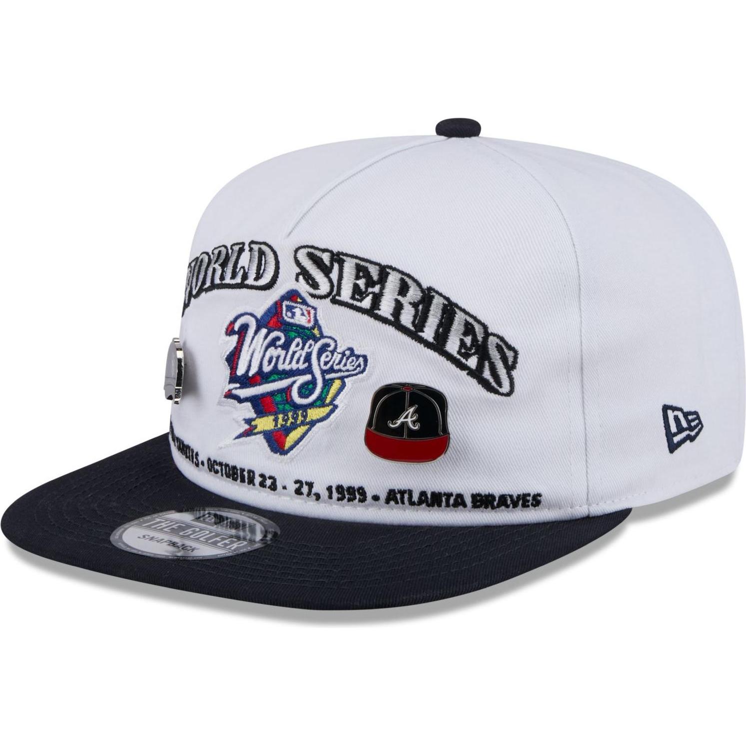 New Era, Herren, Cap, Golfer Cap - World Series 1999 Pin Yankees Braves, Weiss, (One Size)