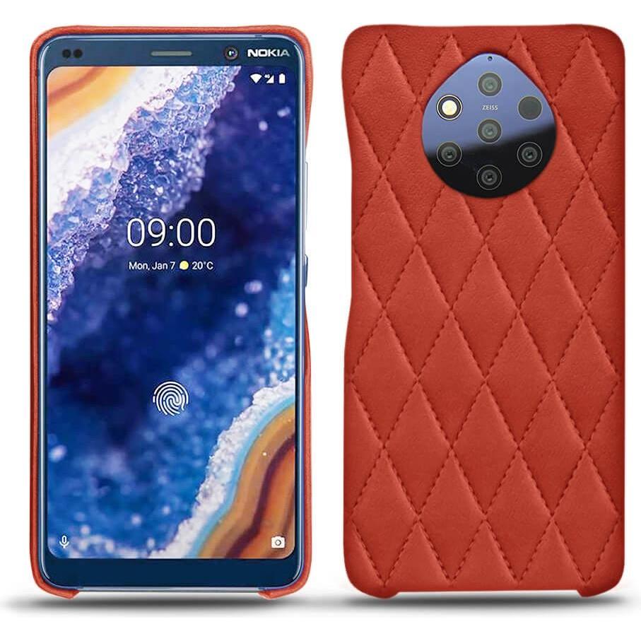 Noreve Lederschutzhülle (Nokia 9 PureView), Smartphone Hülle, Orange