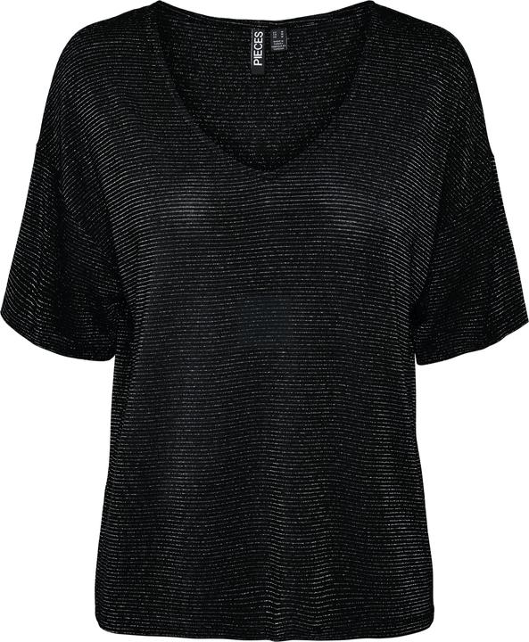Immagine prodotto Pieces Oversized T-Shirt mit feinen Glanzstreifen (L)