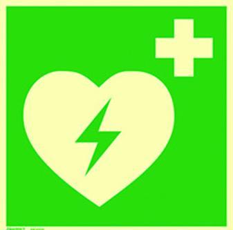 Actual product image Werkstarck Photoluminescent first aid number plate