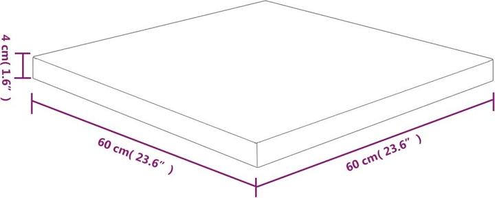 Actual product image VidaXL Richie (60 x 60 x 4 cm)