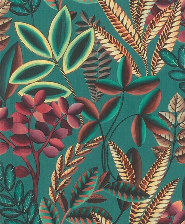 Rasch Vliesbehang 485547 Florentine III Bltter blauw