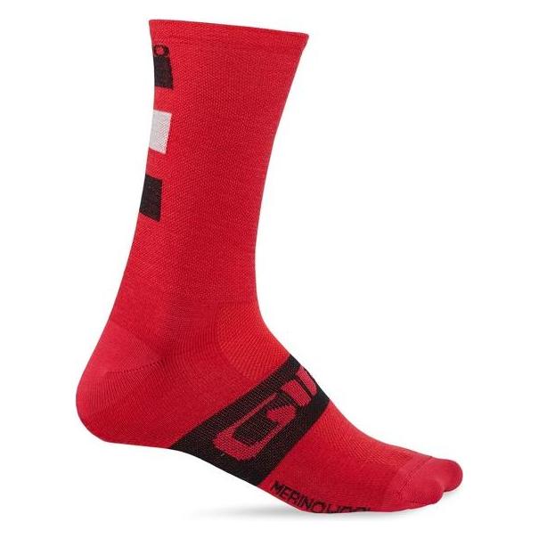Giro, Herren, Sportsocken, Bike Seasonal Socke Dark Red/Black/Gray 21 Xl (46 - 48), Rot, Schwarz, Pink, Grau