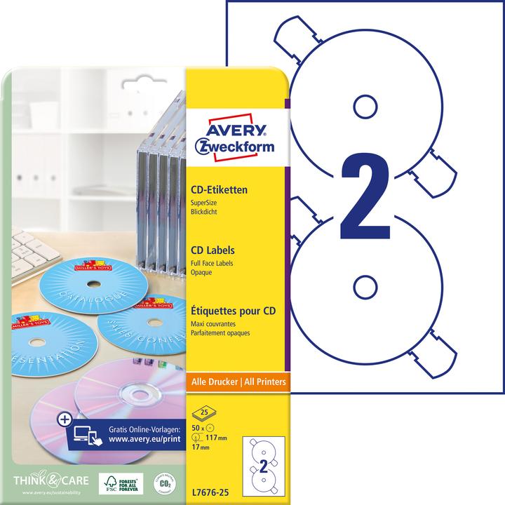 Avery CD-Etiketten SuperSize