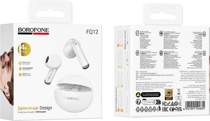 Immagine prodotto Borofone Bluetooth TWS Kopfhörer FQ12 Nice weiss (Senza fili)