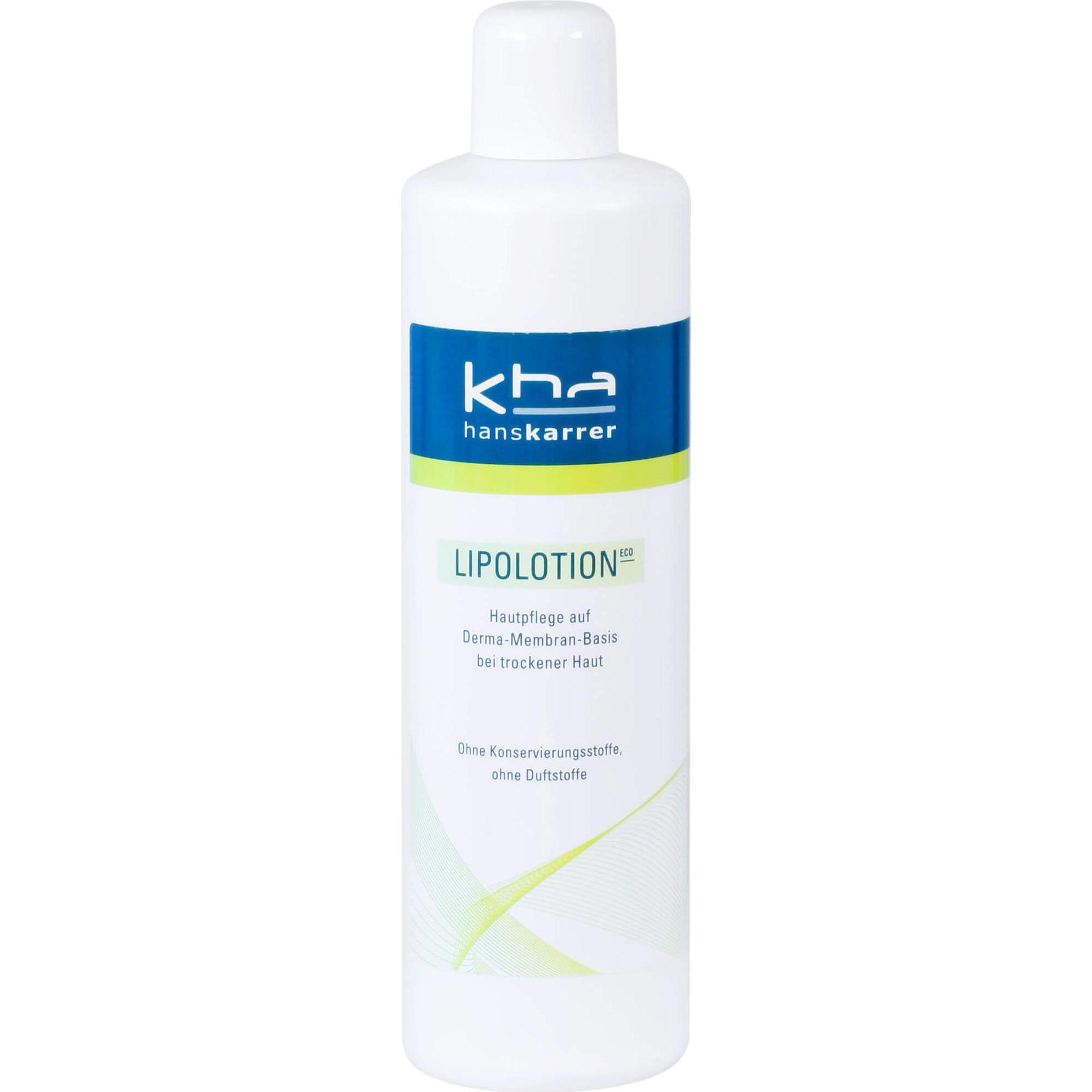 Hans Karrer, Bodylotion, Lipolotion Eco bei trockener Haut, 500 ml Lotion (Körperlotion, 500 ml)