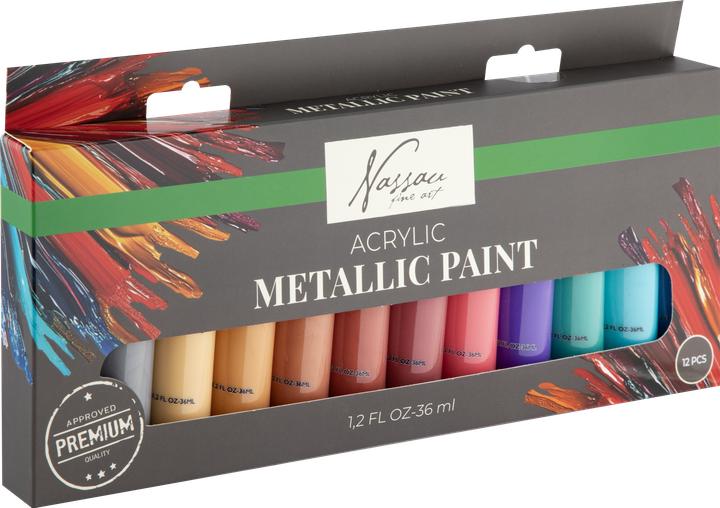 Produktbild Nassau - Acrylic Metallic paint - 12x36 ml (AR0768/GE) (36 ml)
