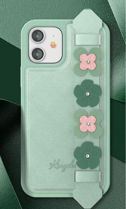Image du produit Kingxbar La coque Sweet Series est décorée de cristaux Swarovski originaux pour l'iPhone 12 mini vert (Apple iPhone 12 mini)