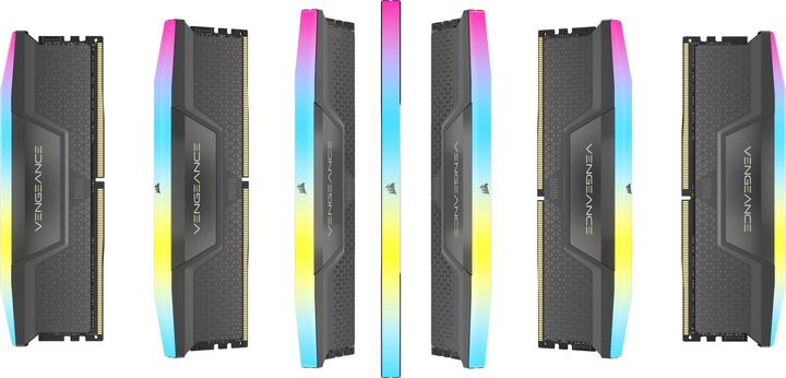 Actual product image Corsair VENGEANCE RGB DDR5 6000MT/s 64GB - GREY (2 x 32GB, 6000 MHz, DDR5 RAM, DIMM)
