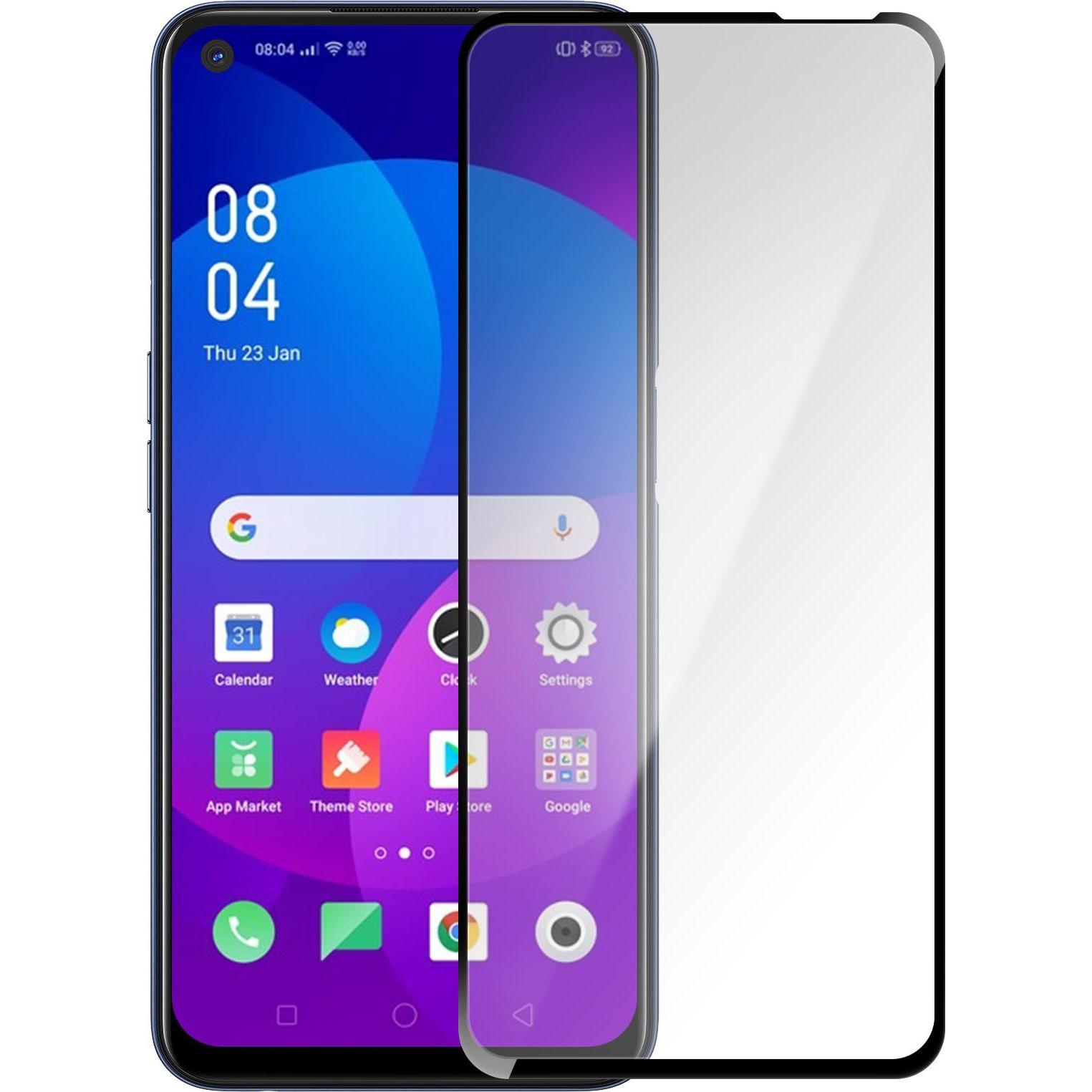 Avizar Displayschutzfolie, Case friendly Schutz (1 Stück, Oppo A52), Smartphone Schutzfolie, Schwarz