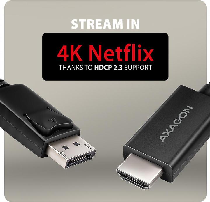 Actual product image Axagon RVD-HI20C2 DP > HDMI cable 1.8 m, 4K/60Hz (1.80 m)