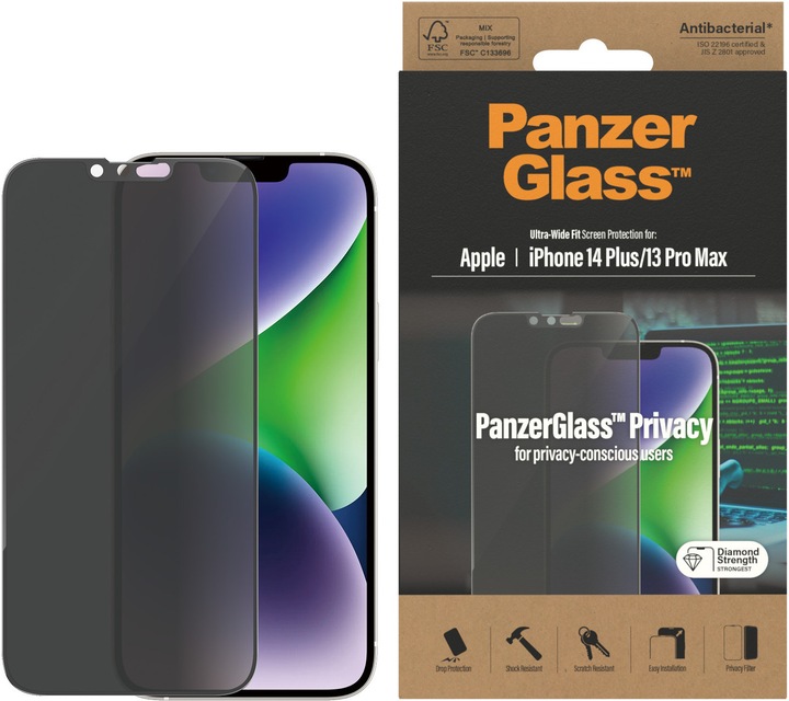Actual product image PanzerGlass Ultra-Wide Fit (1 Piece, Apple iPhone 13 Pro Max, Apple iPhone 14 Plus)