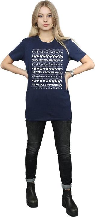 Produktbild Disney Mickey And Minnie Christmas Fair Isle TShirt (XXL)