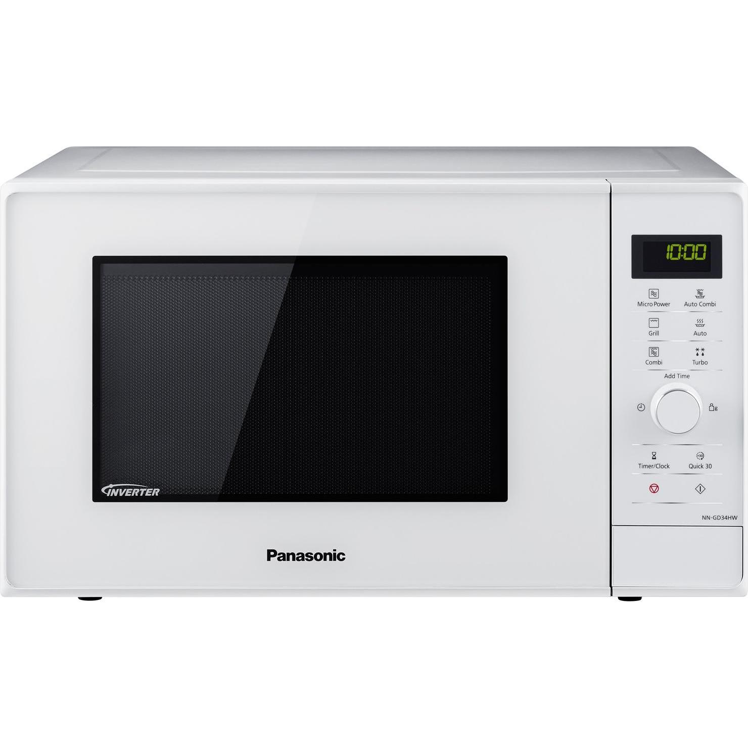 Panasonic NN-GD34HWSUG Mikrowelle Arbeitsplatte Grill-Mikrowelle, Mikrowelle, Weiss, Grau