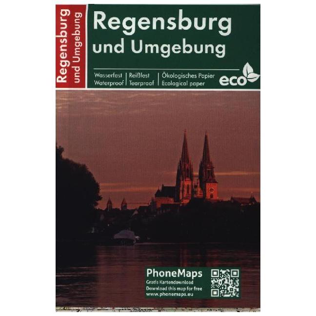 Regensburg u.Umgebung, Wander- Radkte, Landkarte