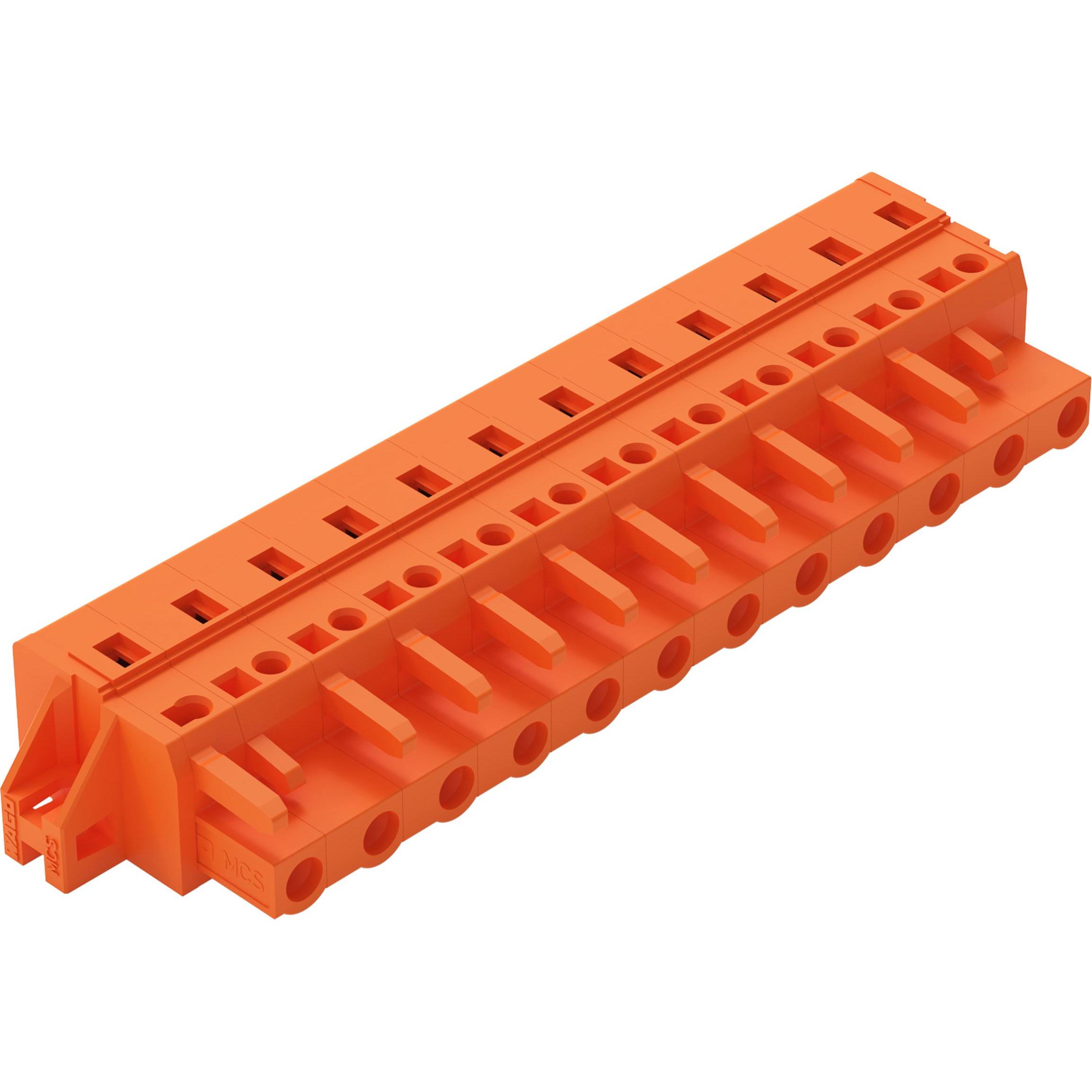 Wago Connettore multipoint femmina a 1 filo, Cavo + Spina elettrica, Arancia