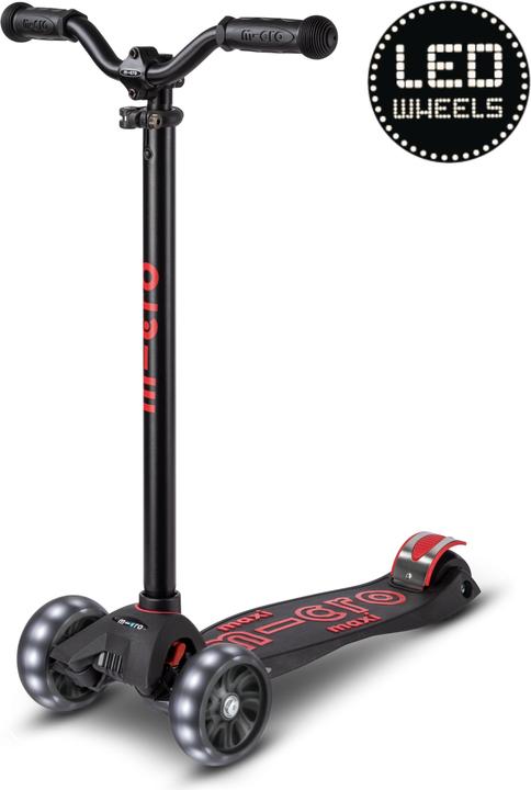 Produktbild Micro Kinderkickboard Maxi Deluxe Pro LED (black red)