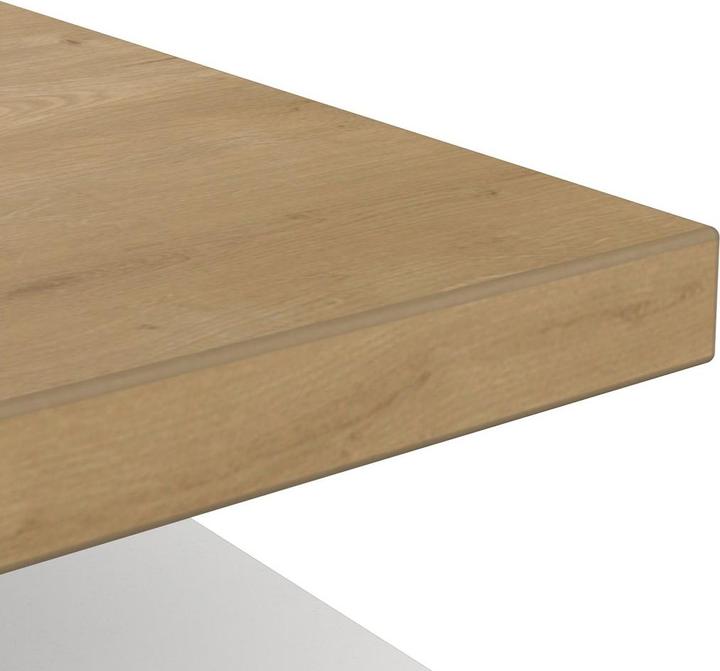 Image du produit CaliCosy Table basse 3 niches décor chêne et blanc mat L91,8 cm - ACCESS (92 x 50 x 36 cm)