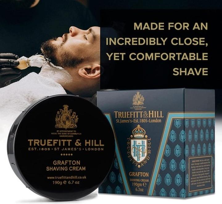Actual product image Truefitt & Hill Shaving Cream Bowl Close Yet Comfortable Shave Grafton 6.7 ounces (Shaving cream)
