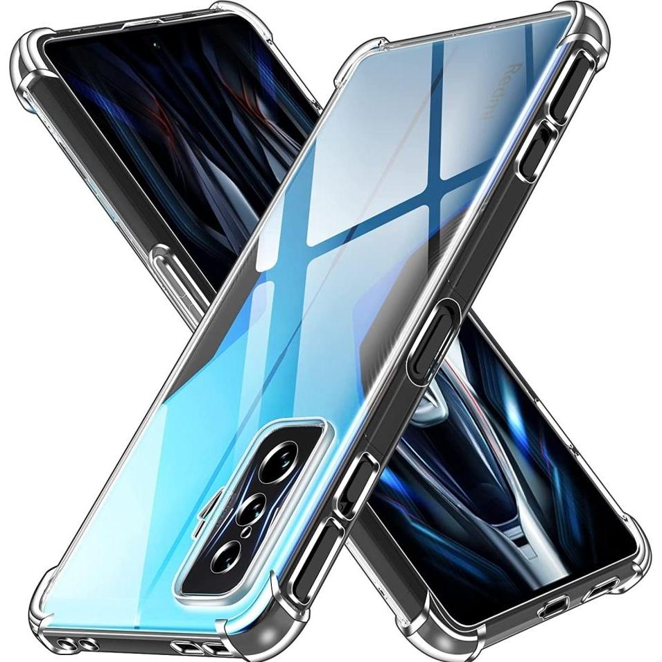 Screenguard Xiaomi Poco F4 GT Hülle Crystal Soft Airbag Bumper (Xiaomi Poco F4 GT), Smartphone Hülle, Transparent