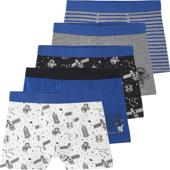 Immagine prodotto Vertbaudet Confezione da 5 boxer da ragazzo elasticizzati, spaziali (86, Confezione da 5 pezzi)