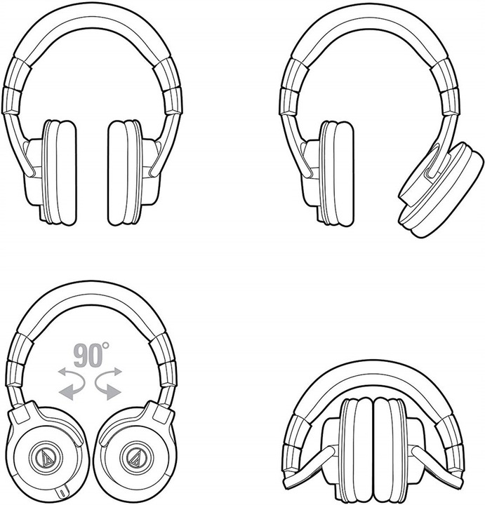 Immagine prodotto Audio-Technica ATH-M40x (Nessuna soppressione del rumore, Cablato)