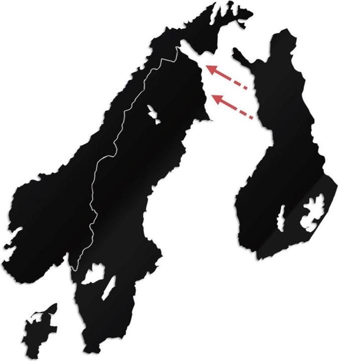 Produktbild Trenddeko Karte Skandinavien (73 x 92 cm)