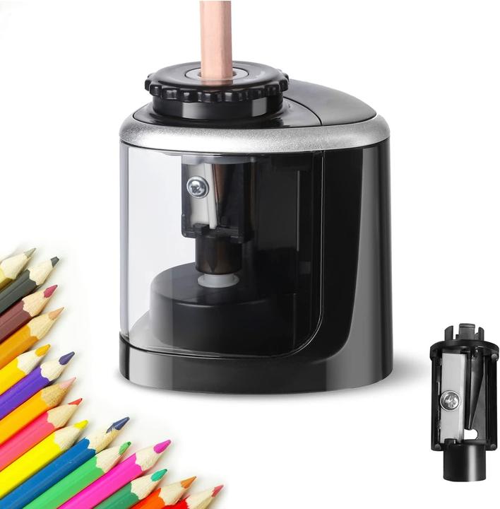Actual product image ASMI copy of Electric Pencil Sharpener Black
