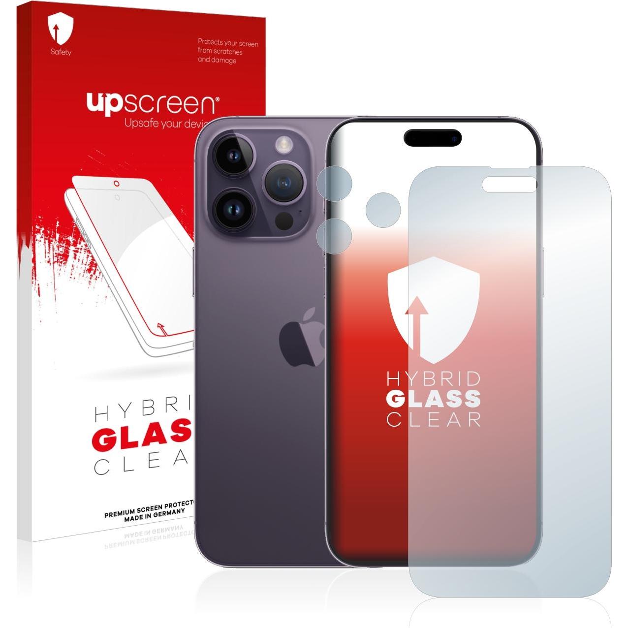 upscreen Scratch Shield Panzerglasfolie (1 Stück, Apple iPhone 14 Pro Max), Smartphone Schutzfolie, Transparent