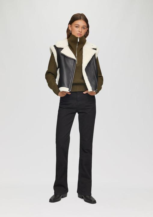 Produktbild S.Oliver Strickpullover Strickpullover mit Troyer-Kragen (XL)