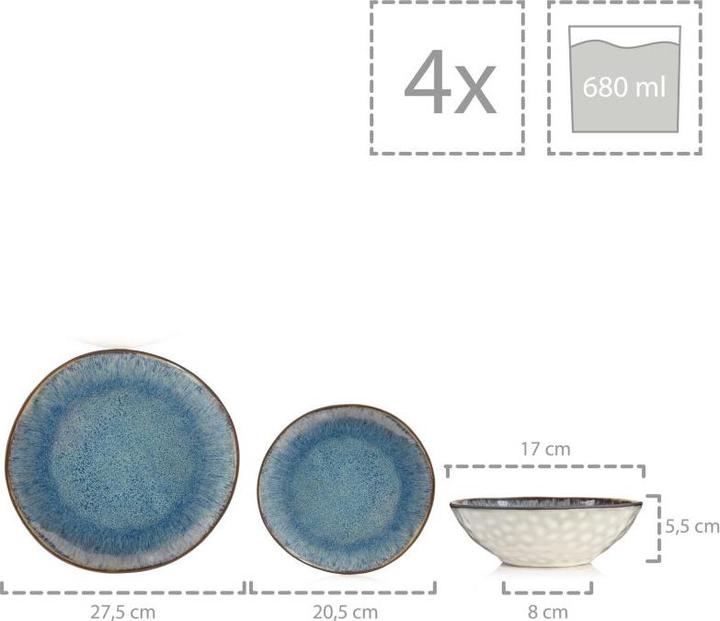 Produktbild Sänger Geschirr Tafelservice Amalfi (12 Stk.)