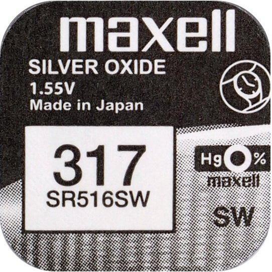 Actual product image Maxell 317 / SR516SW - Watch battery (1 pcs., SR62, 11.80 mAh)