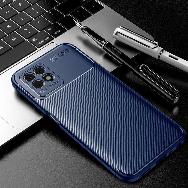 Thumbnail - MU Style Carbon Fiber TPU Softcase Series (Realme 8i), Smartphone Hülle, Blau
