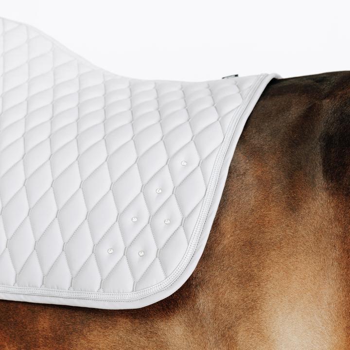 Image du produit Fouganza Tapis de selle équitation strass Cheval et Poney - 500 gris