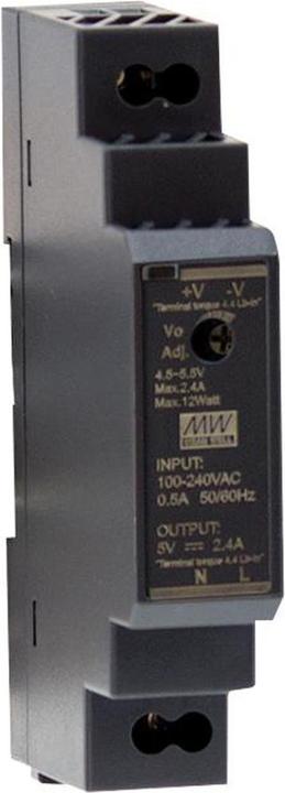 Image du produit MeanWell DR-15-12 Alimentation pour rail DIN 15W 12V DC (Alimentation électrique)