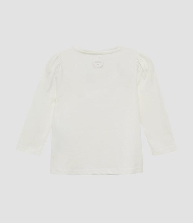 Produktbild S.Oliver T-Shirt Ausgestelltes Langarmshirt mit Glitzerprint und Puffärmeln (86)