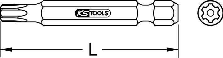 Actual product image KS Tools 911.8365 (Hexagon socket TX)