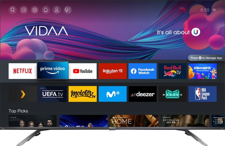 Hisense 55E76GQ - 139 cm (55") TV LCD de classe diagonale avec rétroéclairage LED - Sm (55", 4K)