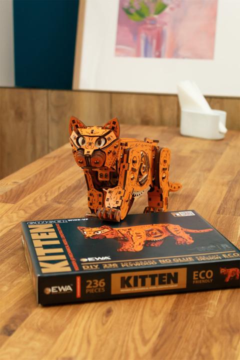 Produktbild Eco Wood Art Kätzchen - 3D Holzbausatz