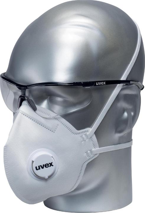 Actual product image Uvex Safety silv-Air class.3310 8763310 Fine dust mask with valve FFP3 15 pcs. DIN (FFP3, 15 x)