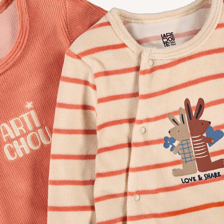 Produktbild La Redoute Collections 2er-Set einteilige Pyjamas aus Samt (56)