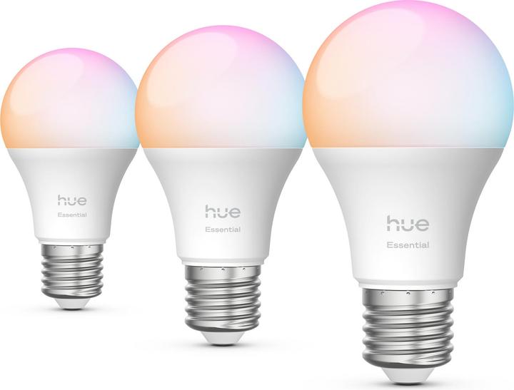 Actual product image Philips Hue Essential White & Color Ambiance (E27, 806 lm, 3x)
