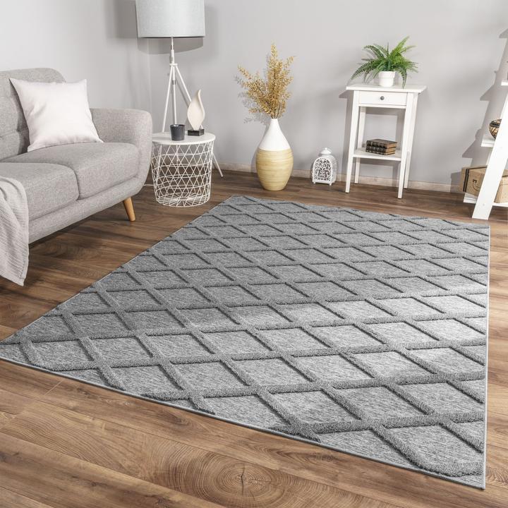Produktbild TT Home Wohnzimmer Teppich Esszimmer Kurzflor Skandinavisch (280 x 200 cm)