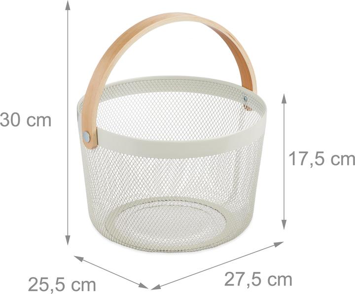 Produktbild Relaxdays Drahtkorb (1 x, 27.5 x 25.5 x 30 cm)